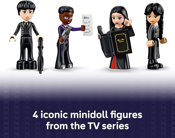 LEGO Wednesday Morticia’s Cottage Building Toy - Pretend Playset with Buildable Car for Kids, Ages 10+ - W/Morticia, Lurch, Bianca, & Wednesday Addams Minidolls - Gift Idea for Girls & Boys - 76786