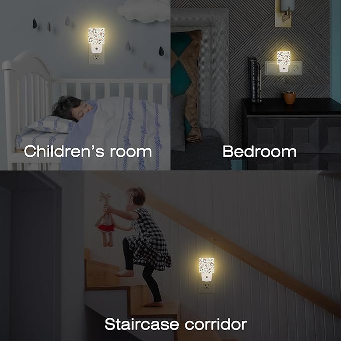 Cute American Patriotic Gnomes Night Light Plug into Wall, USA Flag Love USA Dusk to Dawn Night Light Plug in,0.5w Energy Saving Sleep Friendly NightLight for Kids Boys Girls Home Decor