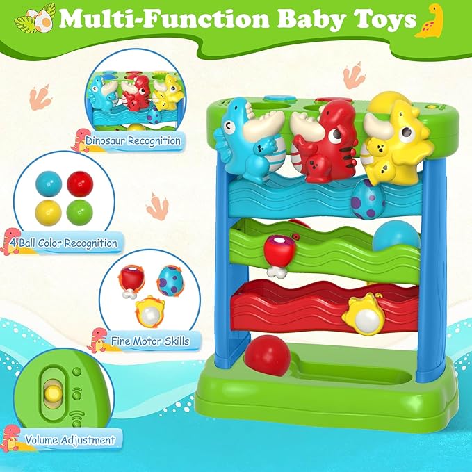 Toys for Toddlers 1 2 3 Years Old Boys & Girls Musical Toy for Kids 12-18 Months Interactive Montessori Toys with Light & Sound,Christmas Birthday Gifts