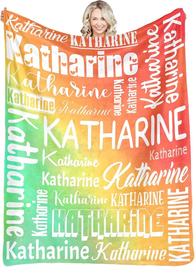 Personalized Blankets with Name Custom Blanket for Adult Kids Baby Customized Blanket Monogrammed Blankets Gifts for Women Men Girls Boys