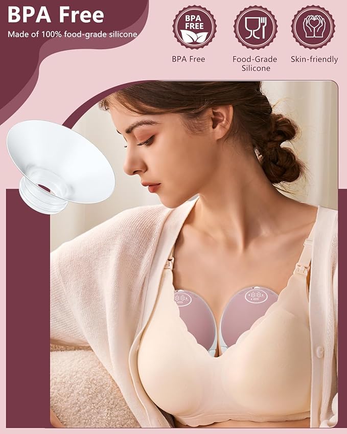 1pcs Breast Pump Flange Insert 15mm Compatible with Momcozy M9/M6/M5/S12 Pro/S9 Pro/V1 Pro/V2 Pro Wearable Breast Pump, Replace for Momcozy Pump Flange Insert, BPA Free, OEM, Not Original Parts