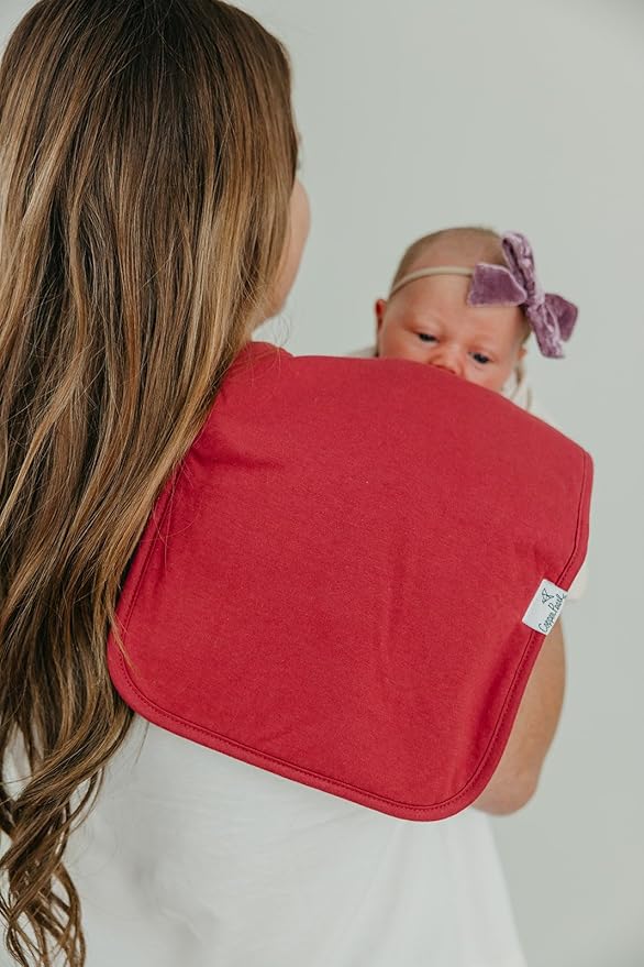 Copper Pearl Premium Baby Burp Cloths - 3-Pack Large Cotton Burp Cloths, Extra Soft Spit Up Rags with 3 Absorbent Layers, Perfect for Baby Girl Gifts (21" x 10" Size, Ivy Set)