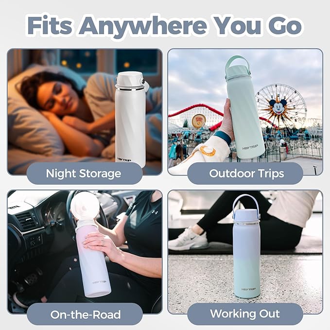 HEYTRIP Vacuum Insulated Breastmilk Cooler Bottle, 20oz Stainless Steel Portable Breastmilk Chiller, Reusable Storage Container Keeps Milk Fresh for 36+ Hours, TSA Approved, Violet Aurora