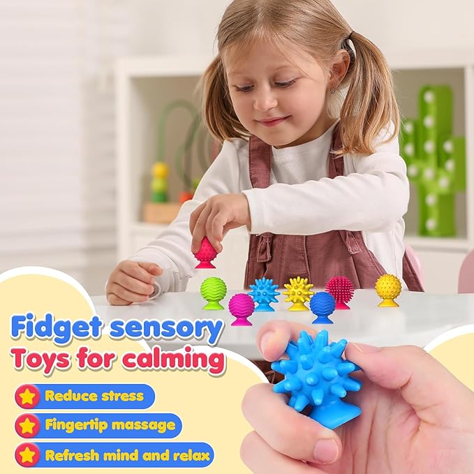 Sensory Fidget Toys Kids Adults: 24 Pack Textured Sensory Toys for Autism Kids Calming - Quiet Anxiety Fidgets for Classroom Prize - Bulk Fidgets Gifts Christmas Stocking Stuffers for Kids