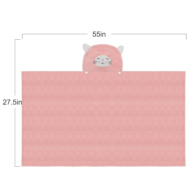 ROMASA Baby Bath Towel with Hooded Ultra Soft and Absorbent Toddlers Bathrobe Newborn Blanket Shower Gifts