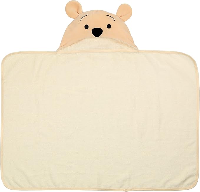 Lambs & Ivy Disney Baby Winnie The Pooh Tan Cotton Hooded Baby Bath Towel