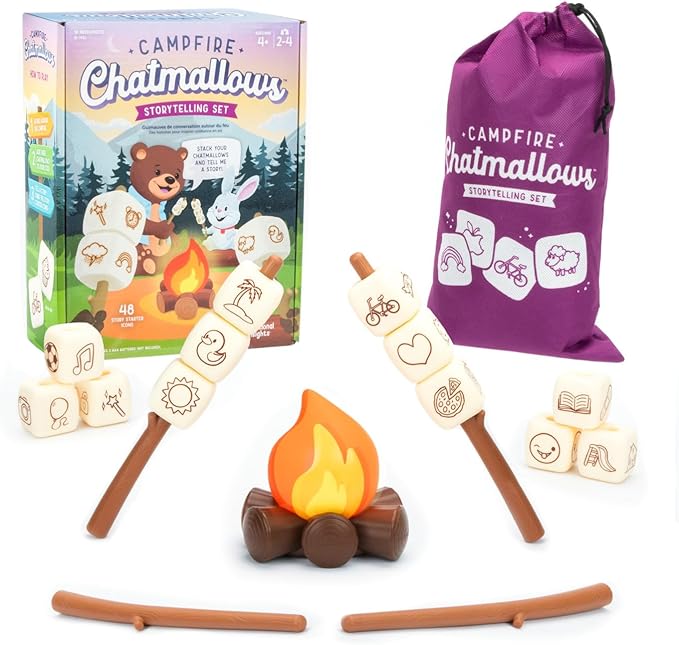 Educational Insights Campfire Chatmallows™ – Creative Story Cubes & Social Skills Activities, Conversation Starter Games, Interactive Storytelling and Sequencing Set for Imaginative Kids Ages 4+
