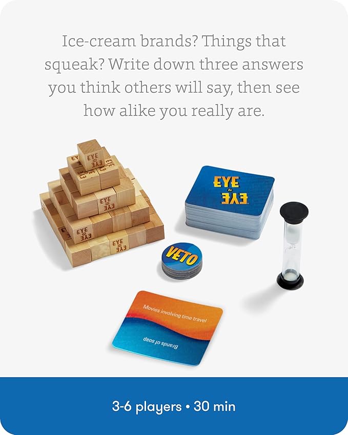 SimplyFun Eye to Eye - A Classic Category Matching and Conversation Game - A Prediction Game for Kids - 3 to 6 Players - Ages 10 & Up