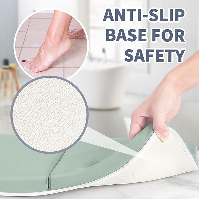 URMYWO Bath Kneeler and Elbow Rest Pad Set - 1.5" Thick Baby Bath Kneeler Pads with Toys Organizer, Anti-Slip Cozy Knee & Arm Support Bathtub Mat, Quick Dry Kneeling Pad for Baby Bath Time