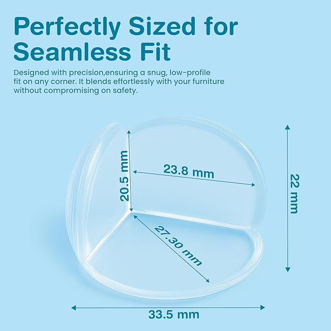 Corner Protector for Baby, Pack of 15 Clear & Transparent Edge Guards for Baby Proofing, Safety Furniture Corner Protectors for Furniture to Prevent Injuries (Ball Shaped)