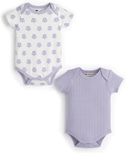 MONICA + ANDY Baby Organic Short Sleeve Jack + Jill Bodysuit
