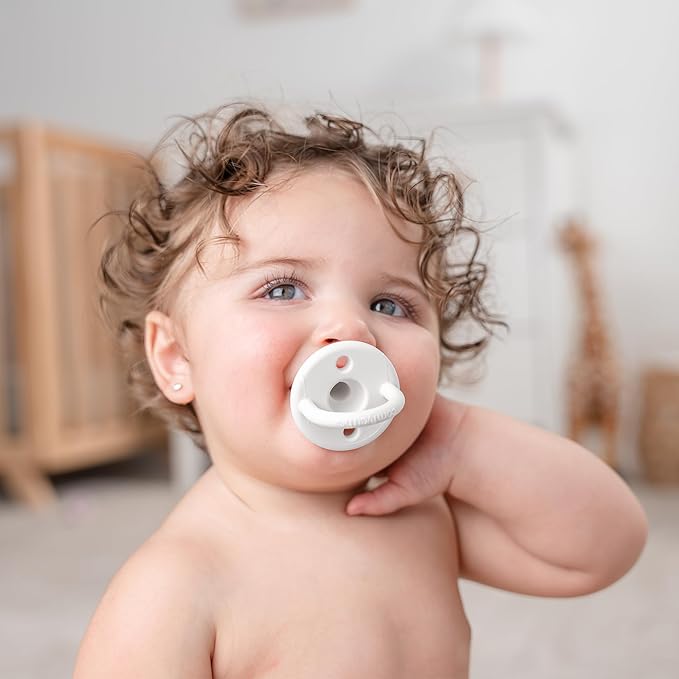 Comfy Cubs Baby Pacifiers, 5 Pack for 0+ Months - Soft Breast-Like Nipple Shape - CPSIA Compliant Silicone Pacifier for Newborns - Girl Pack Baby Essentials - Ideal Newborn Gift Set - Multicolor Girl