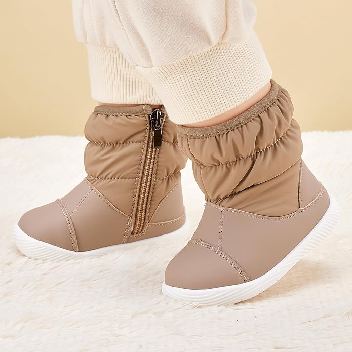 BMCiTYBM Baby Boy Girl Snow Boots Waterproof Winter Warm Booties Nonslip Lightweight Outdoor Shoes for First Walkers 6 9 12 18 24 Months(Infant/Toddler)