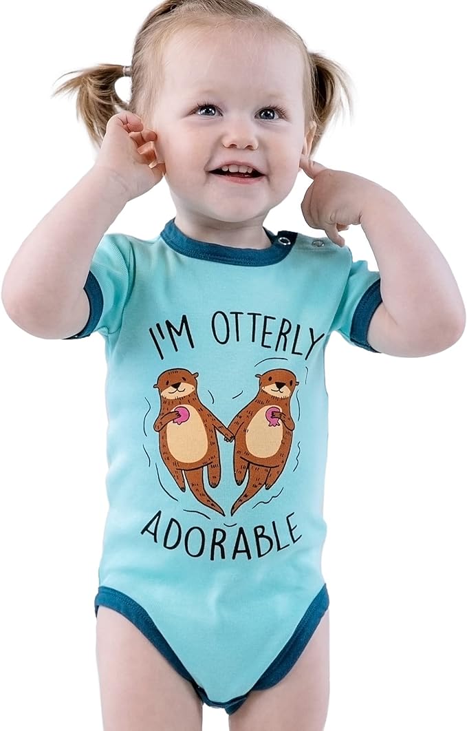 Lazy One Cute Unisex Baby Bodysuit, Cute Animal Designs, 6-18 Months