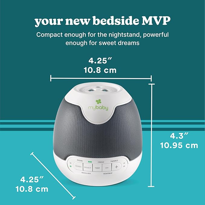 MyBaby, SoundSpa Lullaby - Sounds & Projection, Plays 6 Sounds & Lullabies, Image Projector Featuring Diverse Scenes, Auto-Off Timer Perfect for Naptime, Powered by an AC Adapter