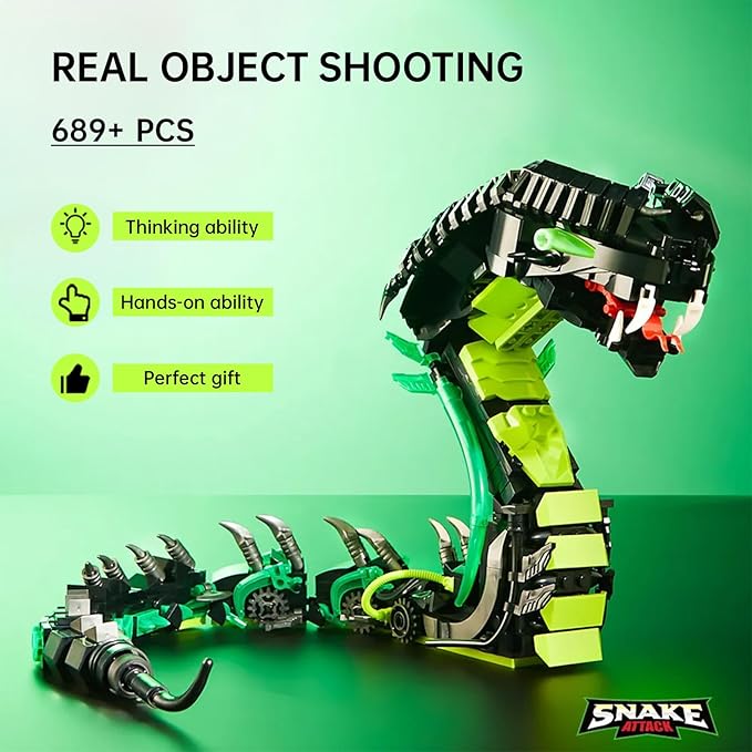 Mechanical Snake Building Blocks Set Creative Model Toys Set for Adults and Kids