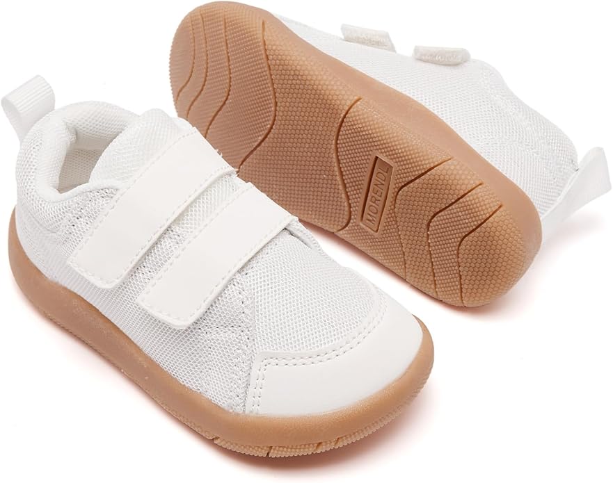 MORENDL Wide Toe Box Shoes Toddler Barefoot Shoes Baby Walking Shoe Boy Girl Non-Slip Zero Drop Minimalist Sneakers Comfort Tennis Outdoor Activities