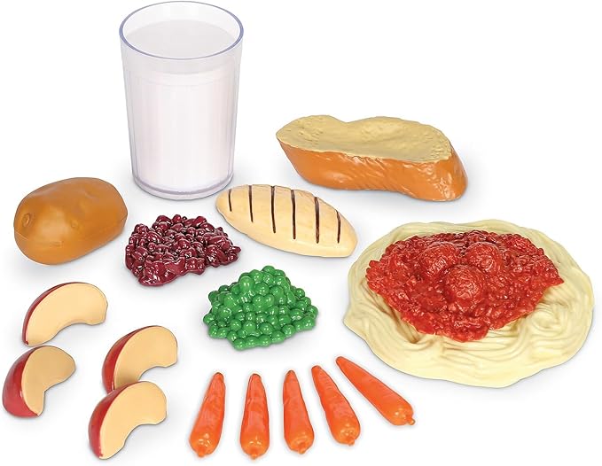 Learning Resources Healthy Dinner Basket - 19 Pieces , Ages 3+ Pretend Play Food for Toddlers, Preschool Learning Toys, Kitchen Play Toys for Kids