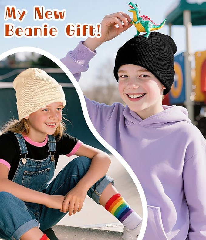 Rosoz Toddler Beanie Boys Girls Baby Knit Warm Beanies Kids Children Winter hat Caps