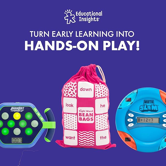 Educational Insights Sight Word Slam - Kindergarten Learning Activities, Electronic Sight Word Games, Flash Cards for Kids, Classroom Toys & Resources, Learn to Read CVC Words, Gifts for Kids Ages 5+