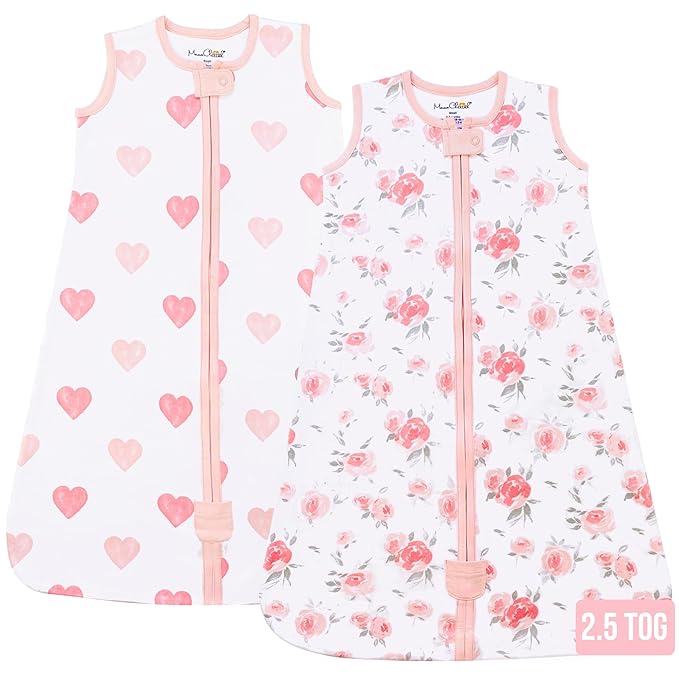 Mama Cheetah Baby Sleep Sack 2.5 TOG, Organic Cotton Baby Wearable Blanket with Two-Way Zipper, Swaddle Transition Baby Sleeping Bag for Newborn Infant Toddler Boy Girl, 18-24 Months