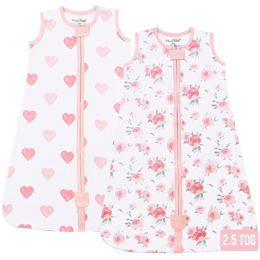 Mama Cheetah Baby Sleep Sack 2.5 TOG, Organic Cotton Baby Wearable Blanket with Two-Way Zipper, Swaddle Transition Baby Sleeping Bag for Newborn Infant Toddler Boy Girl, 18-24 Months