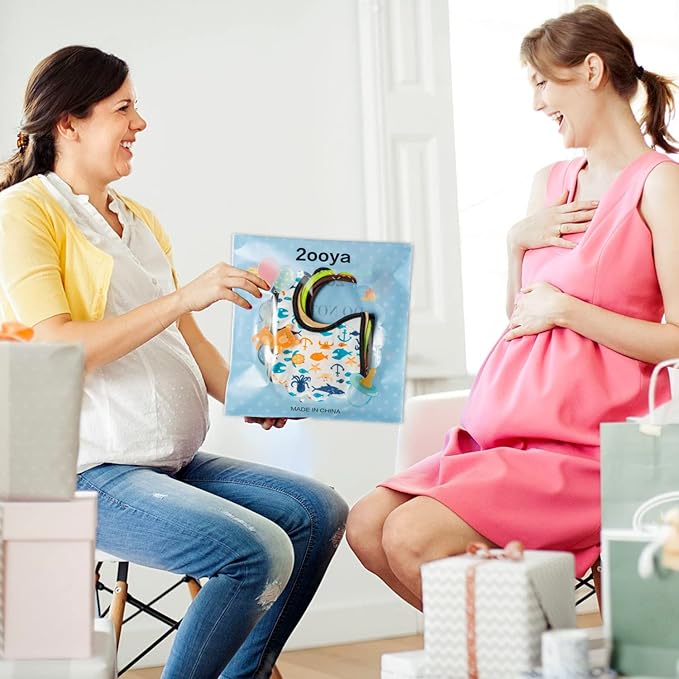 7Pcs Cotton Waterproof Baby Bibs Hook Loop Closure Newborn Bib Keepsake Baby Gift for Drooling Feeding Eating