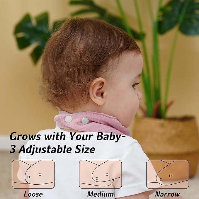 Muslin Baby Bibs Baby Drool Bandana Bibs for Baby Girls Boys Infant Newborn Toddler Drooling and Teething