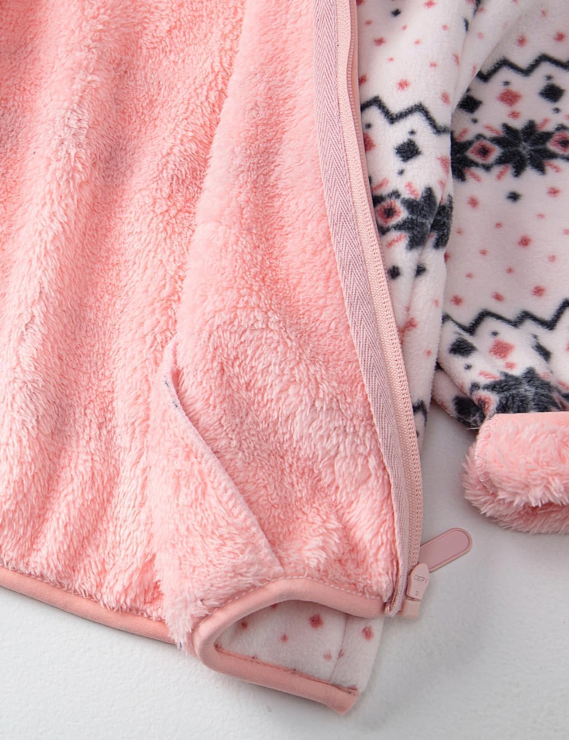 Toddler Printed Polar Fleece hooded Jacket Baby Boys Girls Kids Winter Warm Spring Autumn Outerwear Soft Lightweight