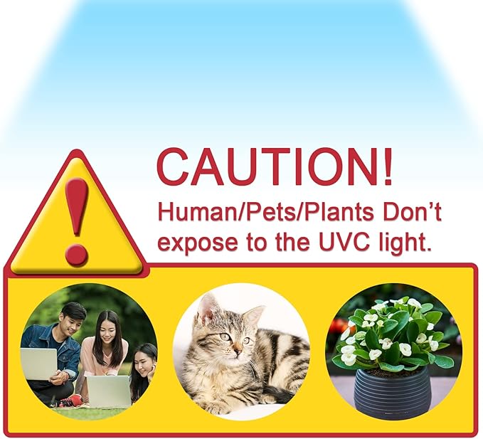 36 Watts UVC Light Bulb, UV Lamp for Basement/Storehouse/Car, E26 110V CTUV-36 (Ozone Free)