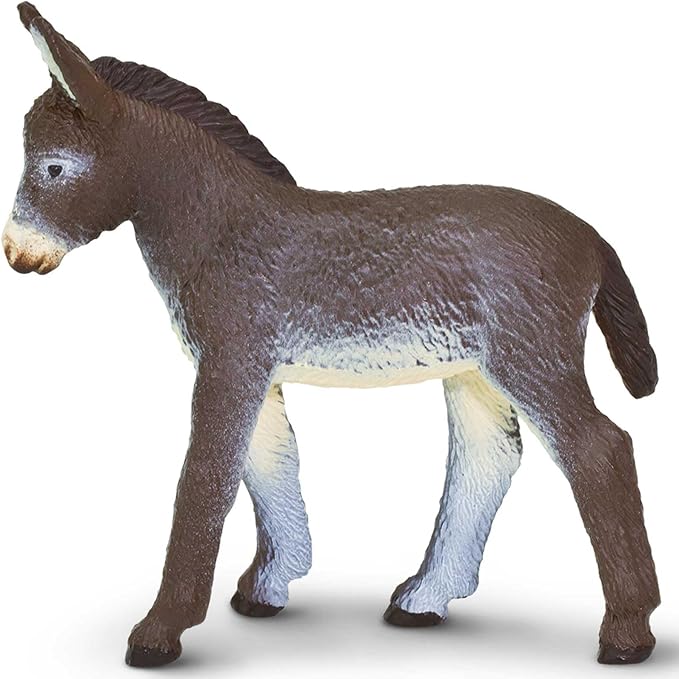 Safari Ltd. Donkey Figurine - Detailed 4" Plastic Model Figure - Fun Educational Play Toy for Boys, Girls & Kids Ages 3+