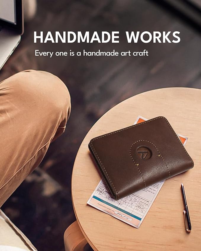 ALLIVE Passport Holder for Travel, Genuine Leather Passport Holder with Airtag Women Men,Travel Must Haves Airport Essentials, Passport Cover Travel Gifts Brown