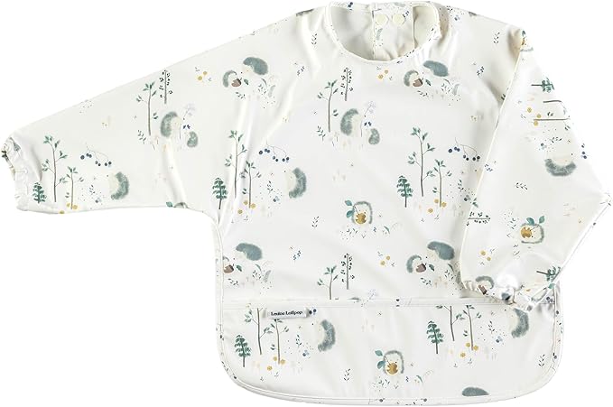Loulou Lollipop Long Sleeve Mess Free Waterproof Bibs, for baby boys and girls 6-36 Months, Machine Washable, Travel Friendly