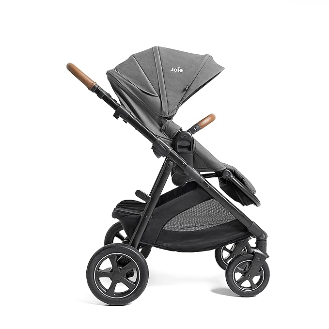 Joie Hazel Height Adjustable Stroller – Travel-Friendly Stroller with Height Adjustable Seat, Multi-Position Recline, and All-Terrain Wheels (Thunder)
