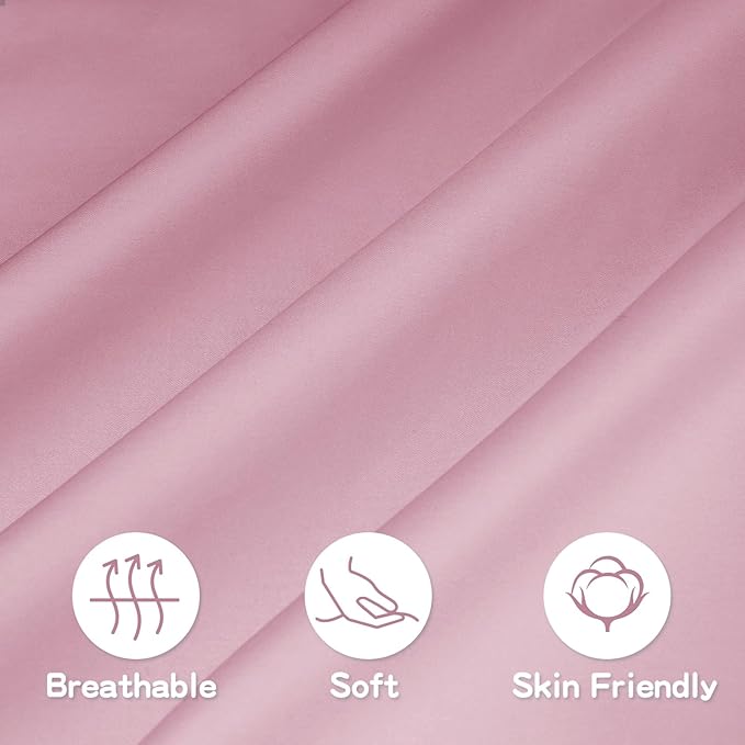 Organic Cotton Toddler Pillowcase 2 Pack, 14 x 20 Travel Pillow Case Cover for Babies, Kids, Boys and Girls, Soft and Breathable Small Pillow Cases with Envelope Closure, Lotus Pink