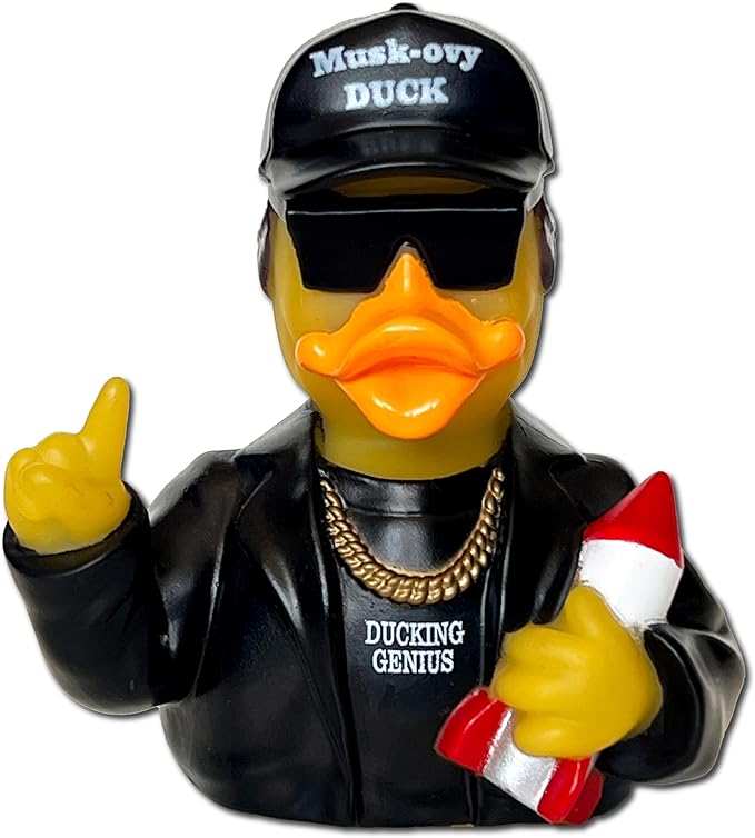 CelebriDucks - Musk-Ovy Duck - Ducking Genius - Floating Rubber Ducks - Collectible Bath Toy Gift for Kids & Adults of All Ages