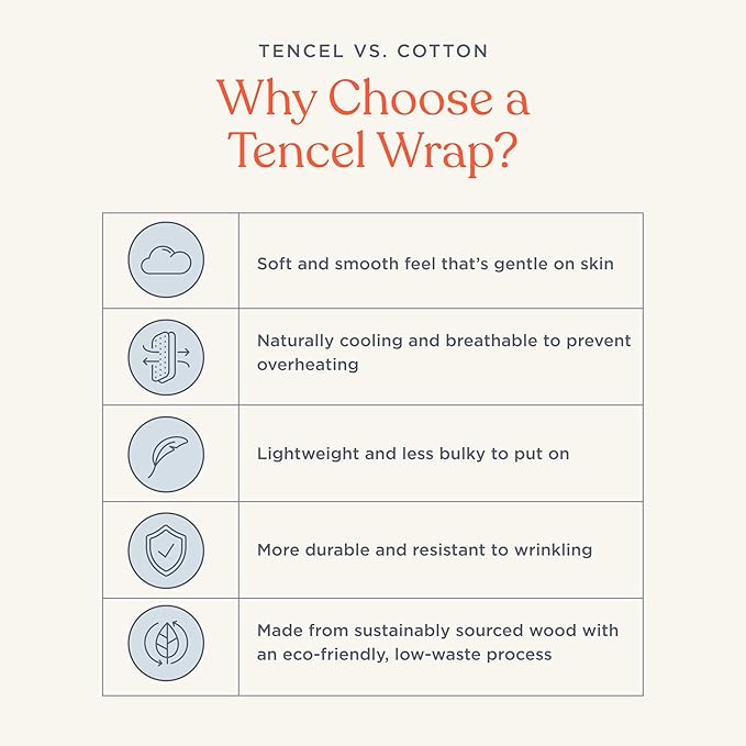 Ergobaby Sustainable Knit Aura Baby Carrier Wrap for Newborn to Toddler (8-25 lbs) - Comfortable, Ergonomic, & Ultra-Soft Newborn Wrap Carrier - One Size Fits Most - Rayon, Camel Harvest