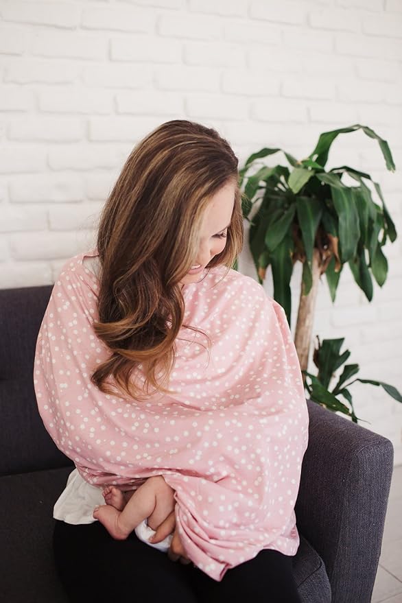 Copper Pearl Multi-Use Cover: Car Seat Covers, Nursing Cover, and Stroller Cover for Sun - Stretchy Fabric, All-Season Use, Stylish Designs, Easy Access for Moms - Lucy