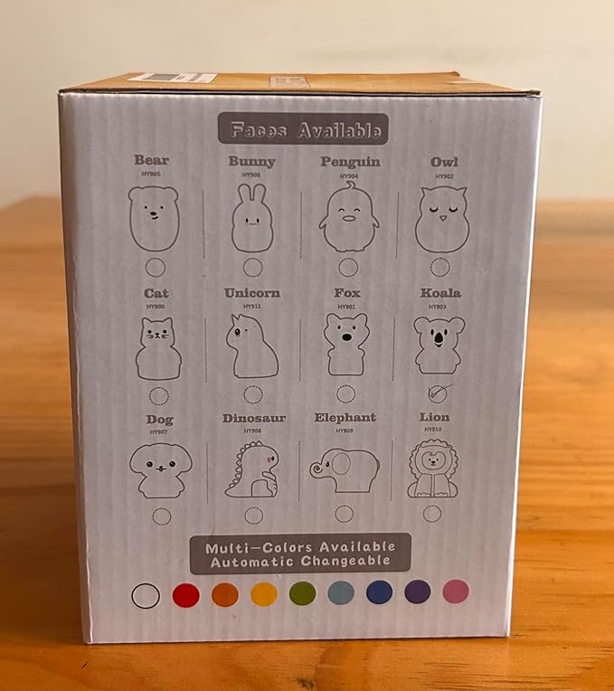 WHA&DARREN Large Koala Night Light for Kids,Cute Baby Lamp, Silicone Bedside Lamp,Portable Night Light for Kids Room, Rechargeable Animal Lights for Girls and Boys