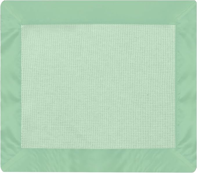 Blankets - Thermal Waffle Warm Baby Blanket for Crib - Soft and Cozy Baby Crib Blanket for Nursery, Stroller, or Naptime Comfort - Ideal Shower Gift - Mint Green, Nylon Trim (36" x 50")