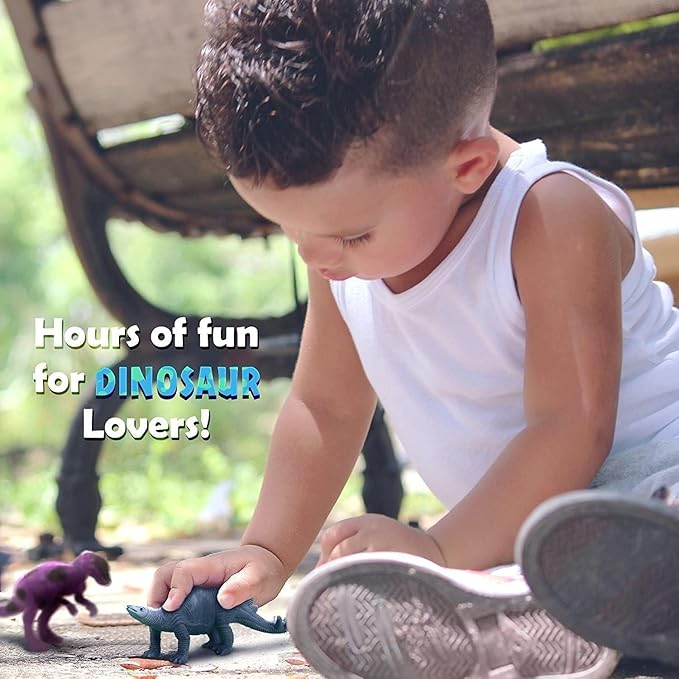 Kimicare Kids Dinosaur Figures Toys, 18 Pcs Jumbo Plastic Dinosaur Toys for Kids 3-5, STEM Educational Realistic Dinosaurs Figurine Playset for Boys Girls Toddlers