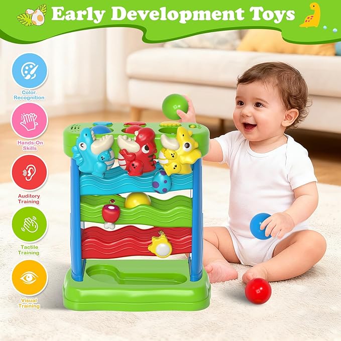 Toys for Toddlers 1 2 3 Years Old Boys & Girls Musical Toy for Kids 12-18 Months Interactive Montessori Toys with Light & Sound,Christmas Birthday Gifts