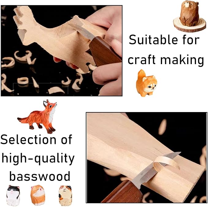 25PCS Basswood Carving Blocks, 3 Sizes Whittling Wood Basswood Blocks Wood Carving Kit Bass Wood for Wood Carving for Beginners Kids and Adults