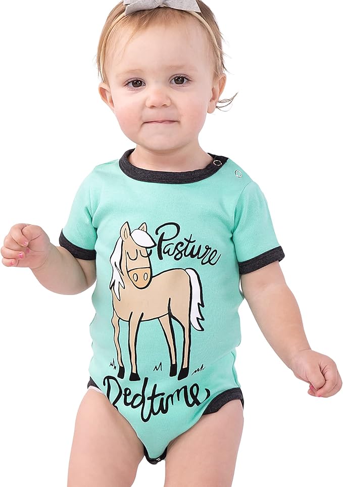 Lazy One Cute Unisex Baby Bodysuit, Cute Animal Designs, 6-18 Months