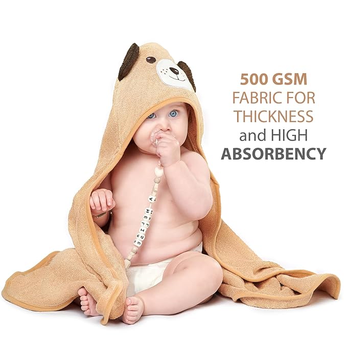 Hooded Baby Towels for Newborn & Toddler - Super Soft Baby Bath Towels with Hood, Highly Absorbent Viscose Made from Bamboo Hooded Towel for Boys, Girls, Newborn Essentials.