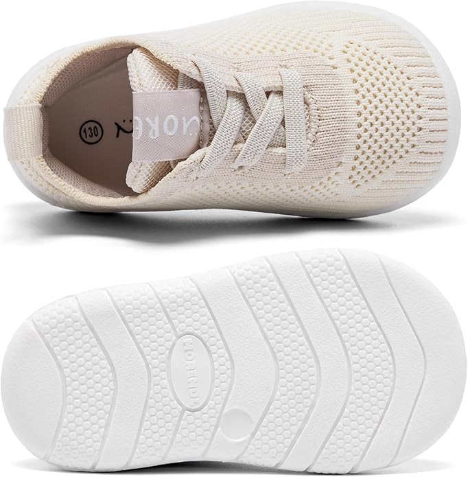 MORENDL Toddler Shoes Baby Walking Sock Shoes Infant Sneakers 0-4 Years Boy Girl Barefoot Tennis Shoe Non-Slip Brethable