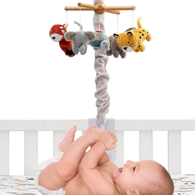 Lambs & Ivy Wild Life Musical Baby Nursery Crib Mobile - Protect The Animals