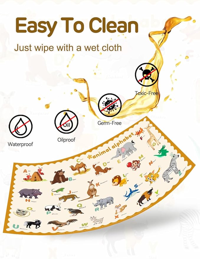 45 Pack Sticky Disposable Placemats for Baby & Toddlers,Toddler Placemat 12"x18" Kids Table Mat for Party, Picnic Table, Restaurants Dining Table Travel Essentials for Toddlers with 3 Designs