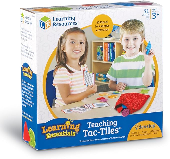 Learning Resources Teaching Tac-Tiles, Hands-on Learning, Ages 3+