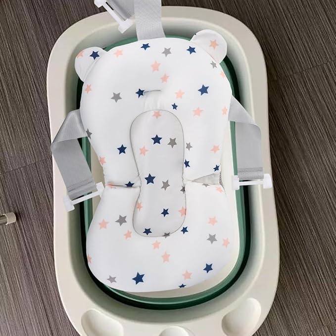 SAFIGLE Removable Sling Baby Bath Tub：Baby Bathtub Cushion with Adjustable Sling Non-Slip Floating Pad for Newborns, Infant Bathing Seat Support Matfor Safe and Comfortable Bathing (No Bathtub)